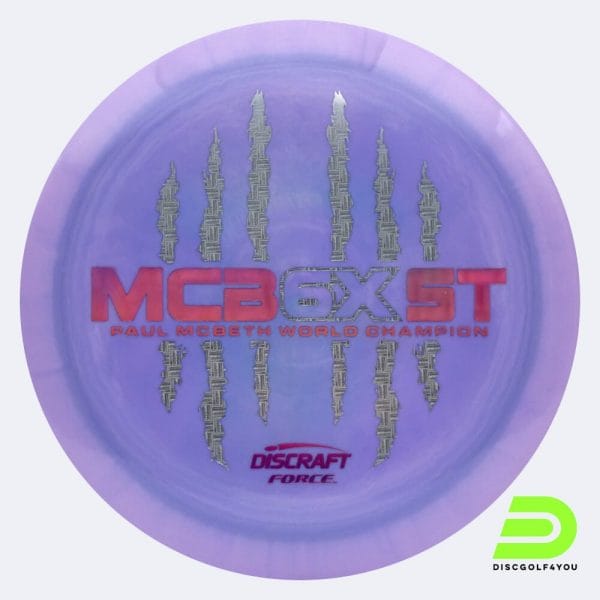 Discraft Force - McBeth 6x Claw in violett, im ESP Kunststoff und burst Spezialeffekt