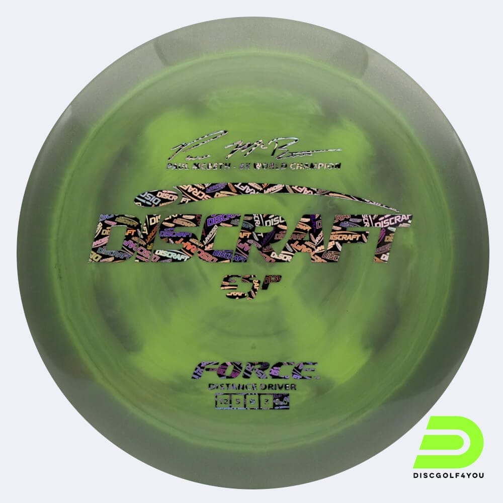 Discraft Force - Paul McBeth Signature Series in grün, im ESP Kunststoff und burst Spezialeffekt