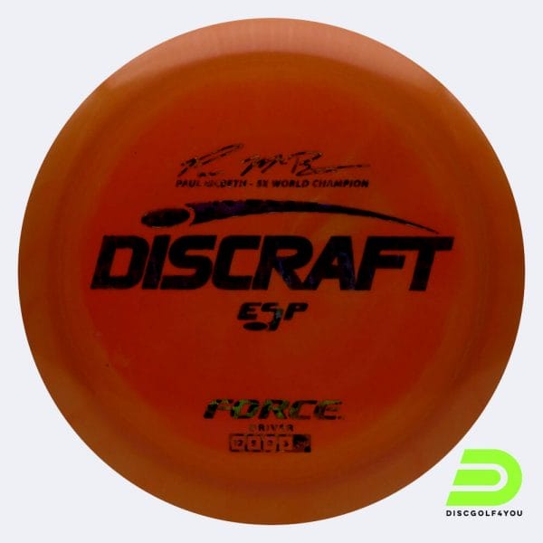 Discraft Force - Paul McBeth Signature Series in orange, im ESP Kunststoff und ohne Spezialeffekt