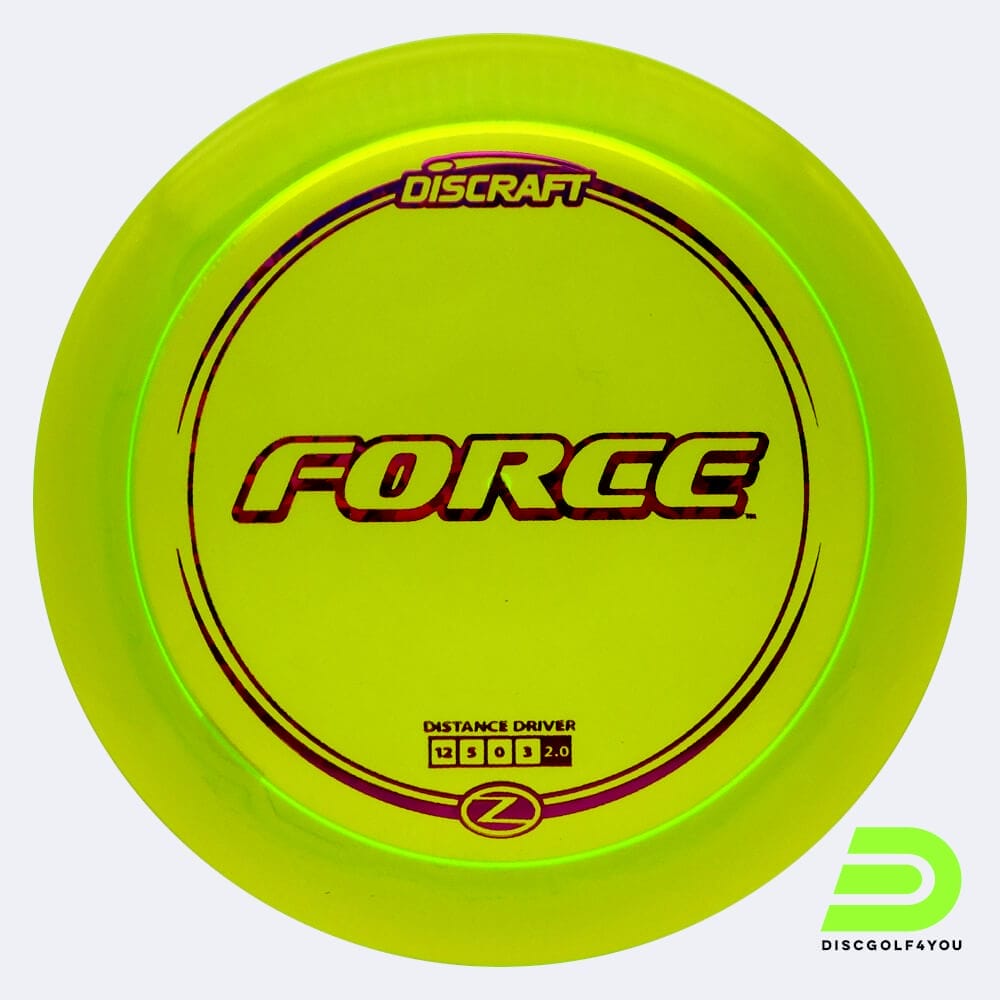 Discraft Force in green, z-line plastic