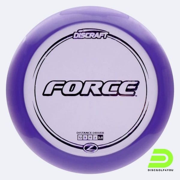 Discraft Force in purple, z-line plastic
