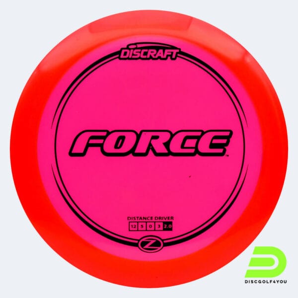 Discraft Force in red, z-line plastic