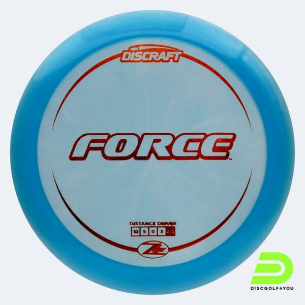 Discraft Force in light-blue, z-line plastic