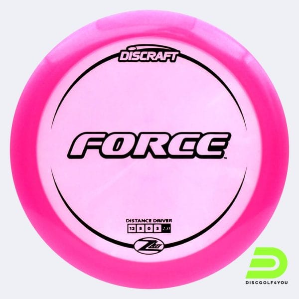 Discraft Force in pink, z-line plastic