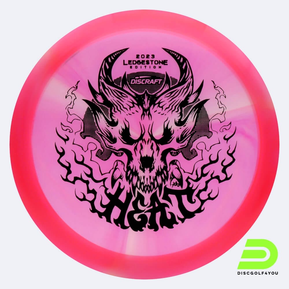 Discraft Heat 2023 Ledgestone Edition in pink, z swirl plastic and burst effect