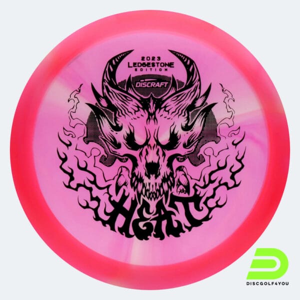 Discraft Heat 2023 Ledgestone Edition in rosa, im Z Swirl Kunststoff und burst Spezialeffekt