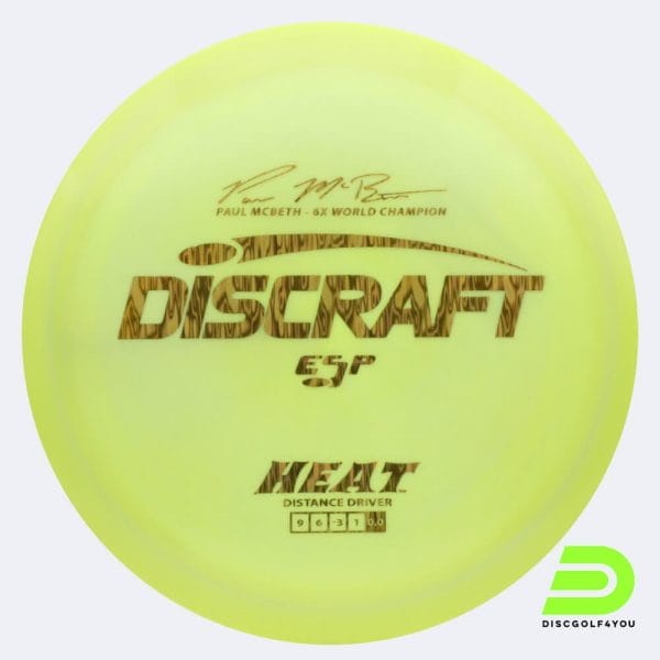 Discraft Heat - Paul McBeth Signature Series in gelb, im ESP Kunststoff und ohne Spezialeffekt