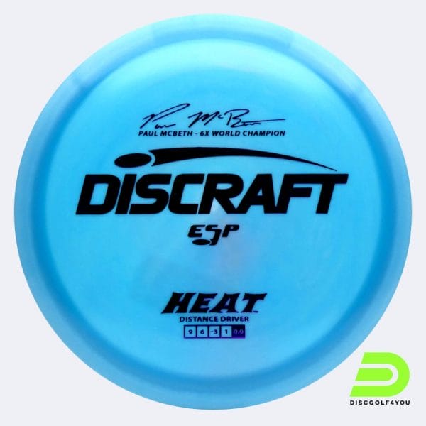 Discraft Heat - Paul McBeth Signature Series in hellblau, im ESP Kunststoff und burst Spezialeffekt