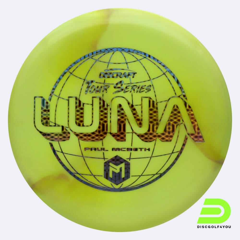 Discraft Luna - Paul McBeth Tour Series in gelb, im ESP Kunststoff und ohne Spezialeffekt