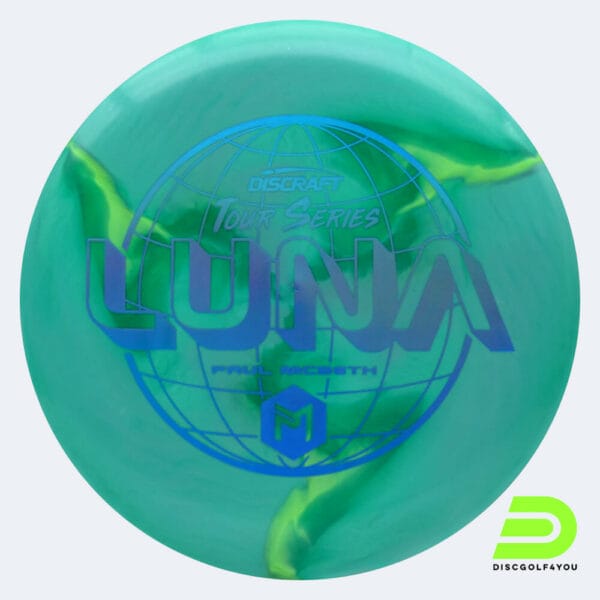 Discraft Luna - Paul McBeth Tour Series in türkis, im ESP Kunststoff und burst Spezialeffekt