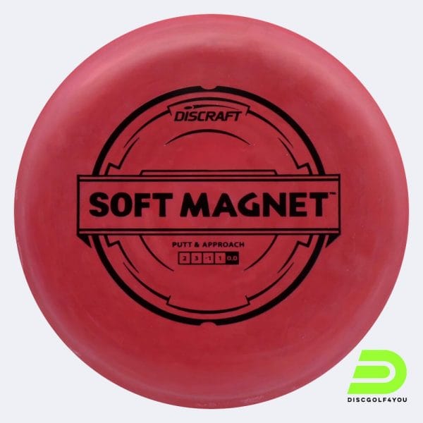 Discraft Magnet in red, soft putter line plastic