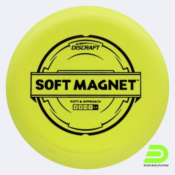 Discraft Magnet in yellow, soft putter line plastic