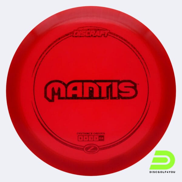 Discraft Mantis in red, z-line plastic