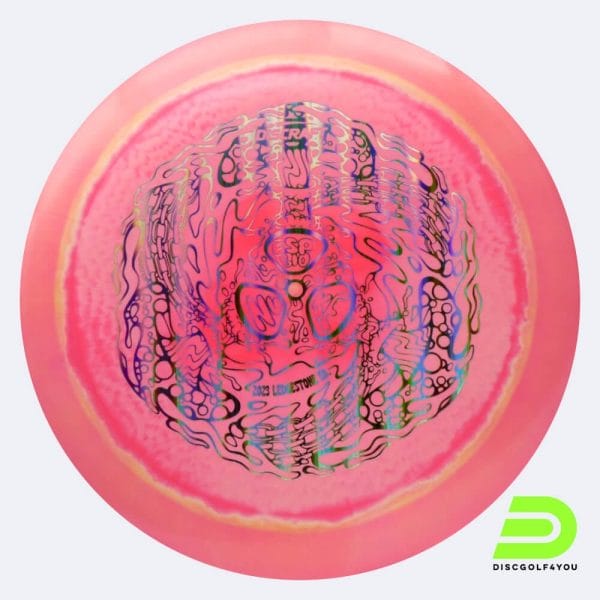Discraft Nuke 2023 Ledgestone Edition in pink, esp glo plastic and burst effect