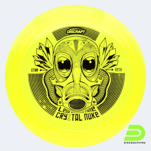 Discraft Nuke 2023 Ledgestone Edition in yellow, crystal plastic