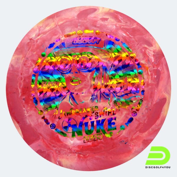 Discraft Nuke Ledgestone Edition in red, jawbreaker plastic and burst effect