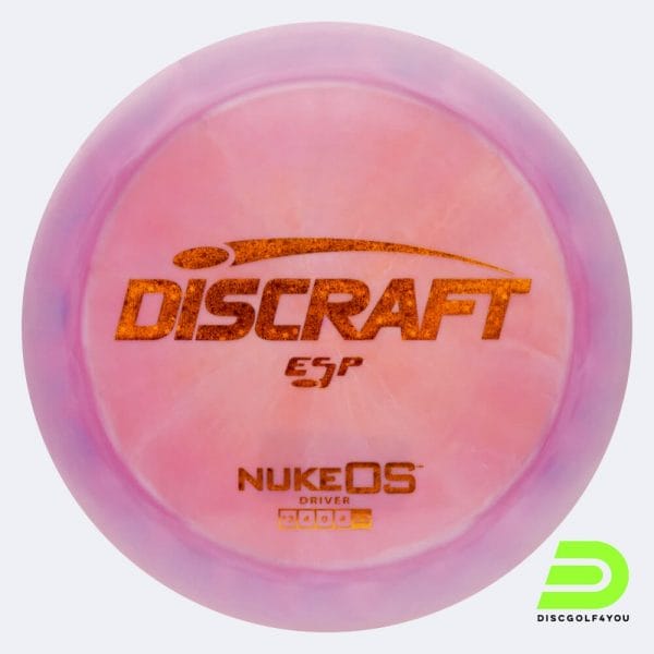 Discraft Nuke OS in pink, esp plastic and burst effect