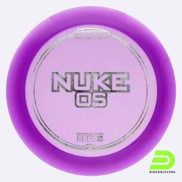 Discraft Nuke OS in purple, z-line plastic
