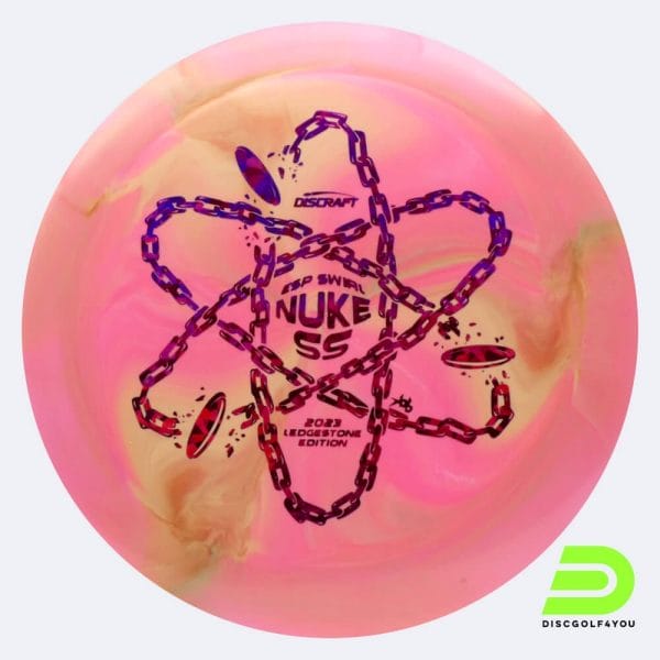 Discraft Nuke SS 2023 Ledgestone Edition in rosa, im ESP Kunststoff und burst Spezialeffekt