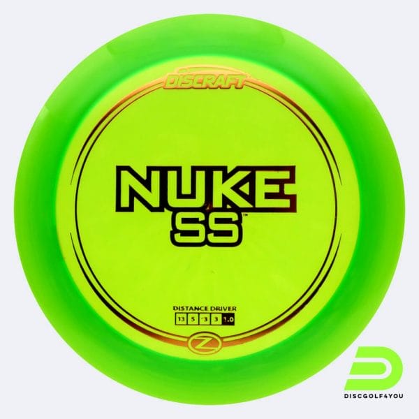 Discraft Nuke SS in hellgrün, im Z-Line Kunststoff und ohne Spezialeffekt