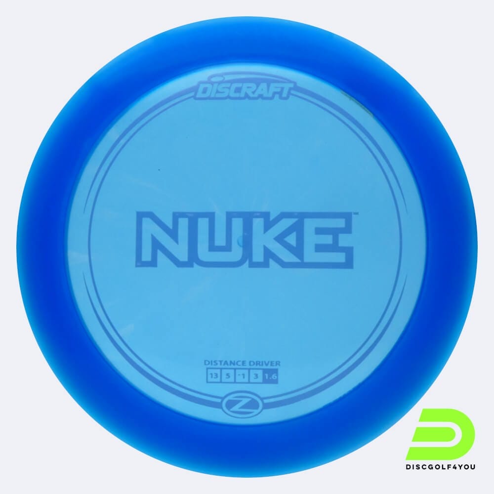 Discraft Nuke in blue, z-line plastic