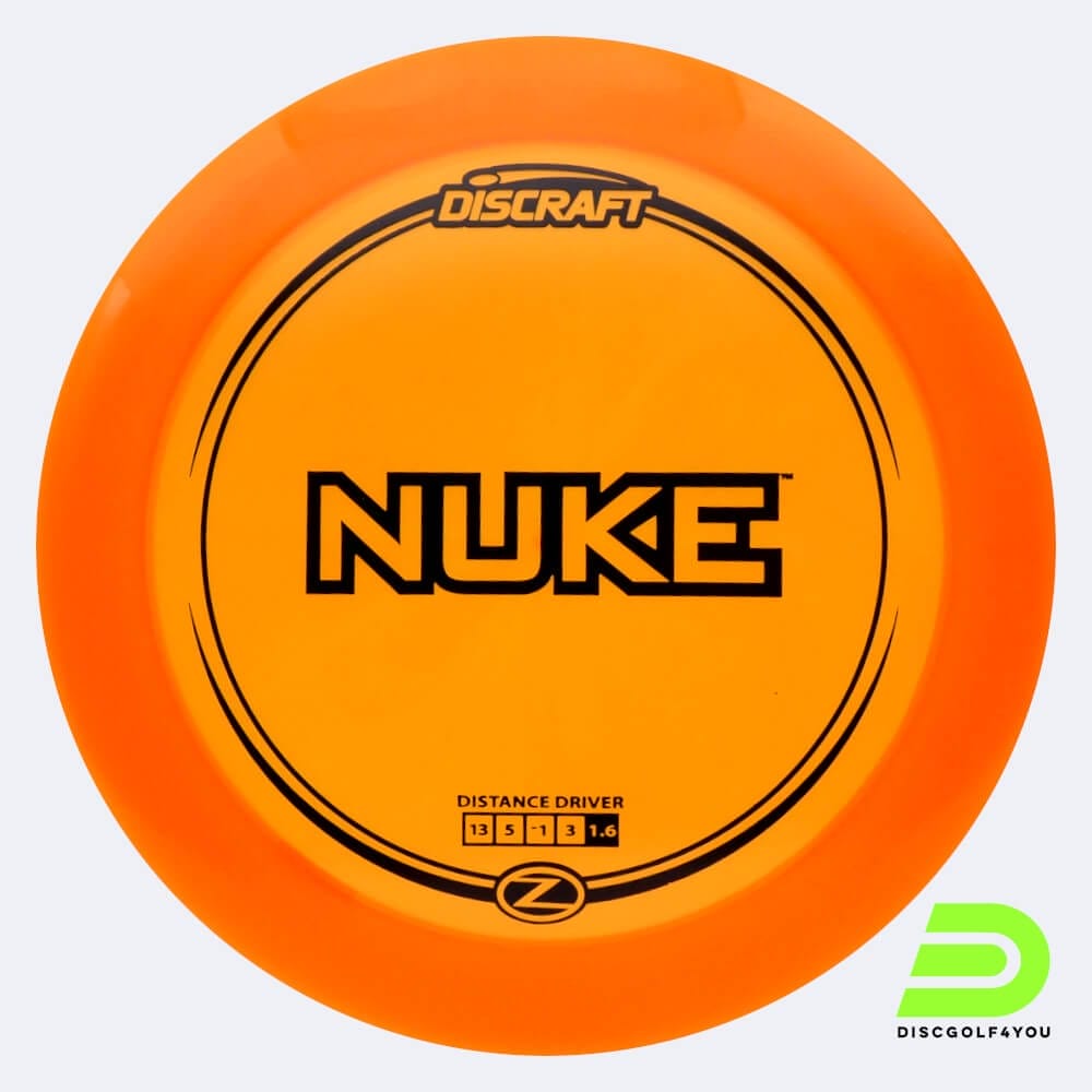 Discraft Nuke in classic-orange, z-line plastic