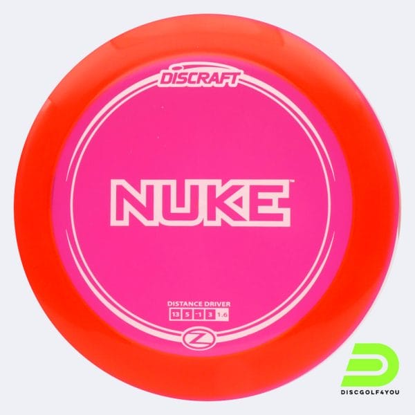Discraft Nuke in red, z-line plastic
