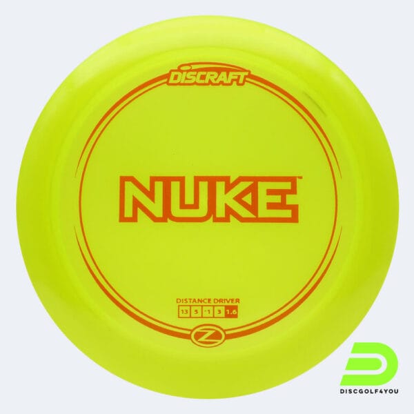 Discraft Nuke in yellow, z-line plastic