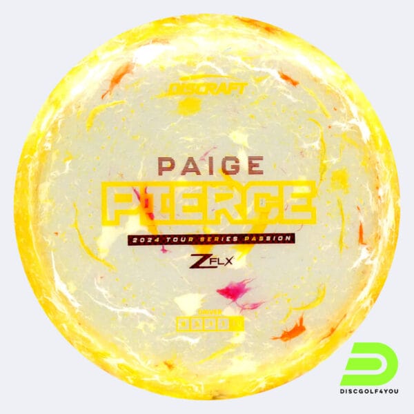 Discraft Passion - Paige Pierce Tour Series in gelb, im Jawbreaker Z FLX Kunststoff und ohne Spezialeffekt