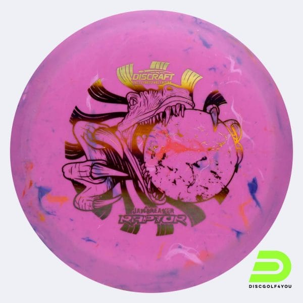 Discraft Raptor 2023 Ledgestone Edition in pink, jawbreaker plastic and burst effect