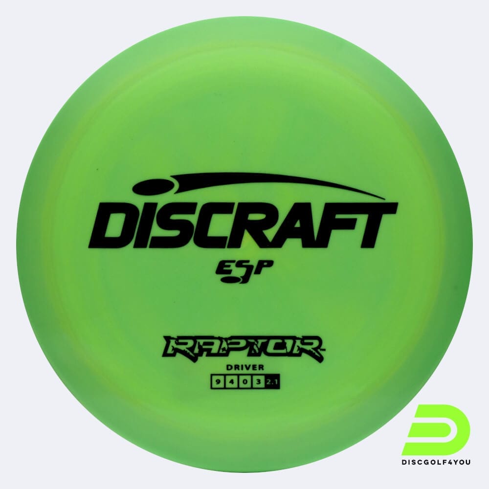 Discraft Raptor in hellgrün, im ESP Kunststoff und ohne Spezialeffekt