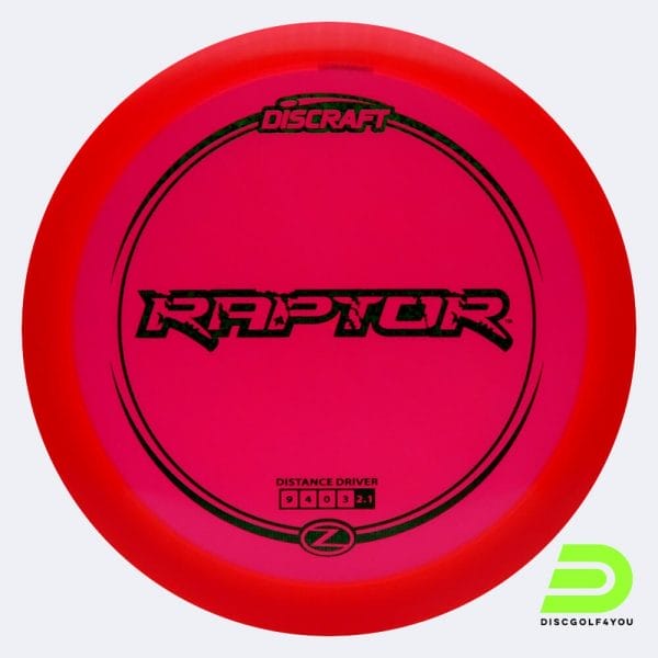 Discraft Raptor in red, z-line plastic