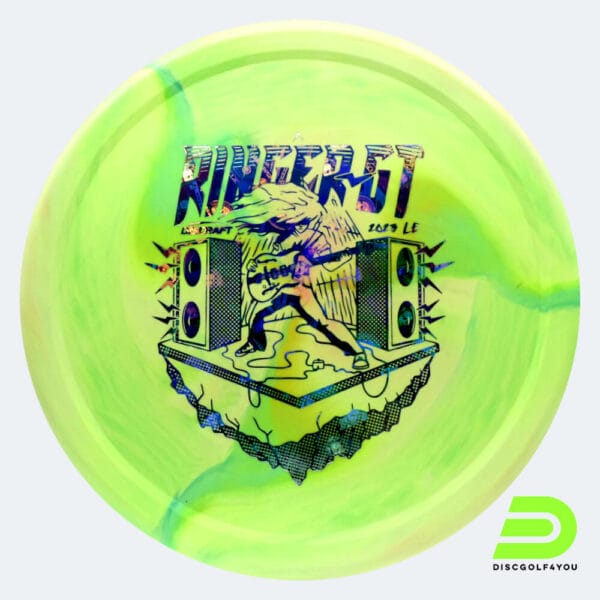 Discraft Ringer GT 2023 Ledgestone Edition in hellgrün, im ESP Kunststoff und burst Spezialeffekt