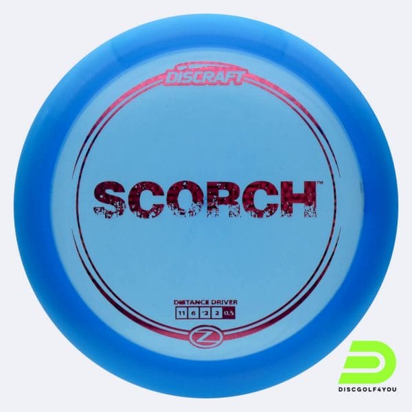 Discraft Scorch in blue, z-line plastic