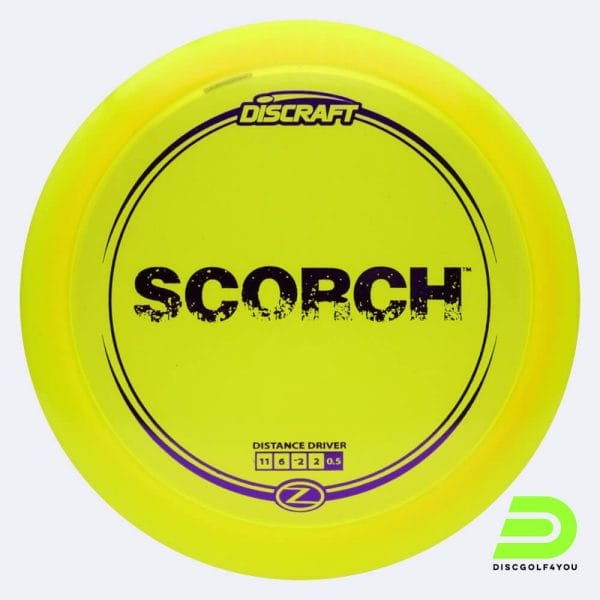 Discraft Scorch in yellow, z-line plastic