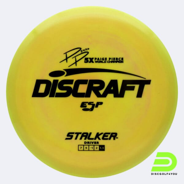 Discraft Stalker - Paige Pierce Signature Series in gelb, im ESP Kunststoff und ohne Spezialeffekt