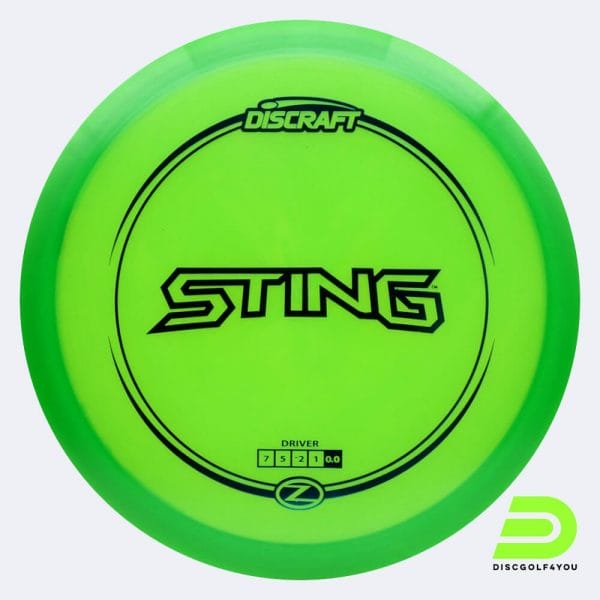 Discraft Sting in green, z-line plastic