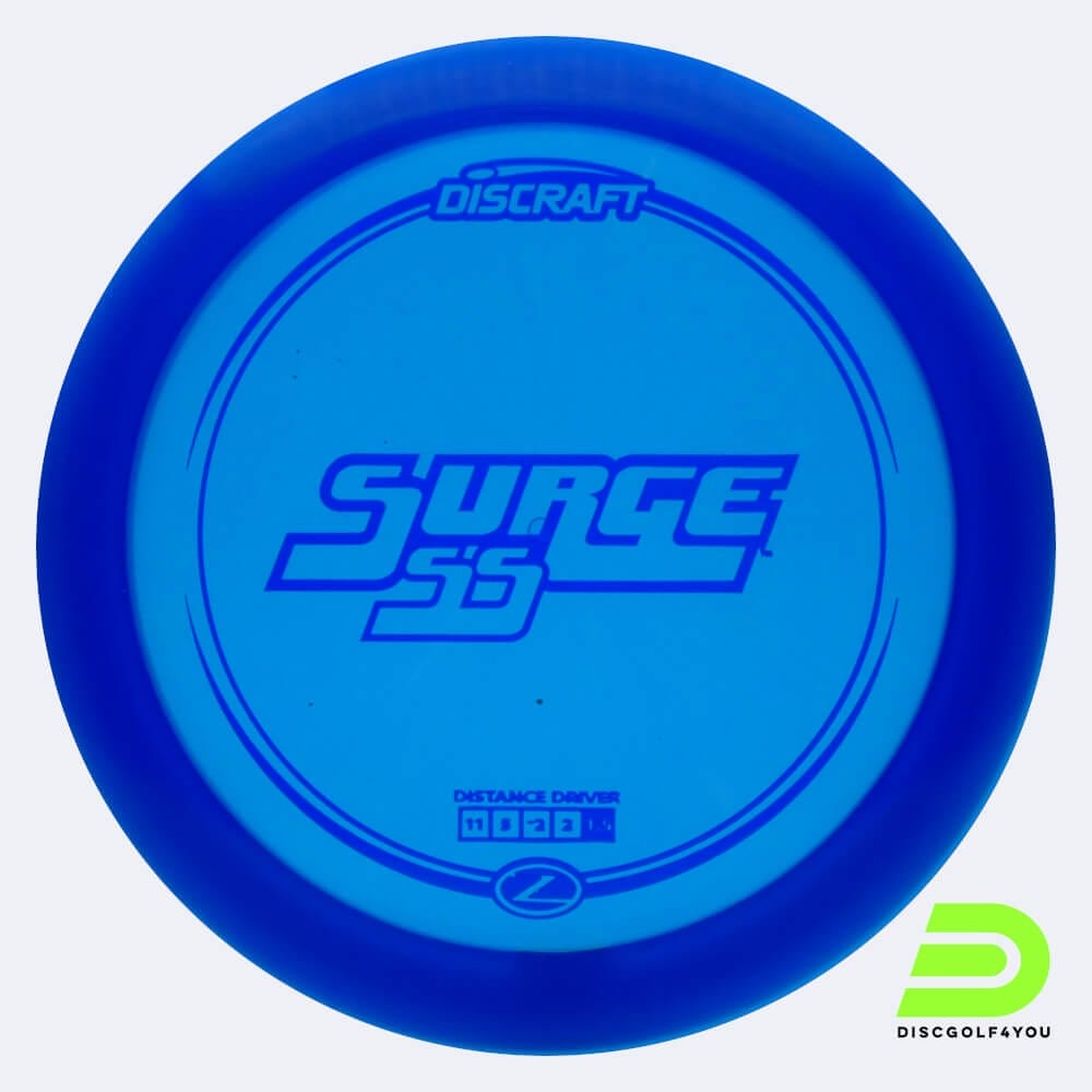 Discraft Surge SS in blau, im Z-Line Kunststoff und ohne Spezialeffekt