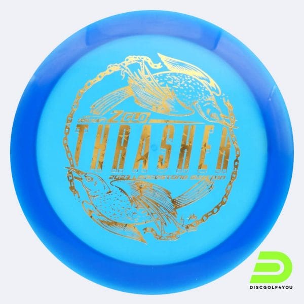 Discraft Thrasher 2023 Ledgestone Edition in blue, z glo plastic