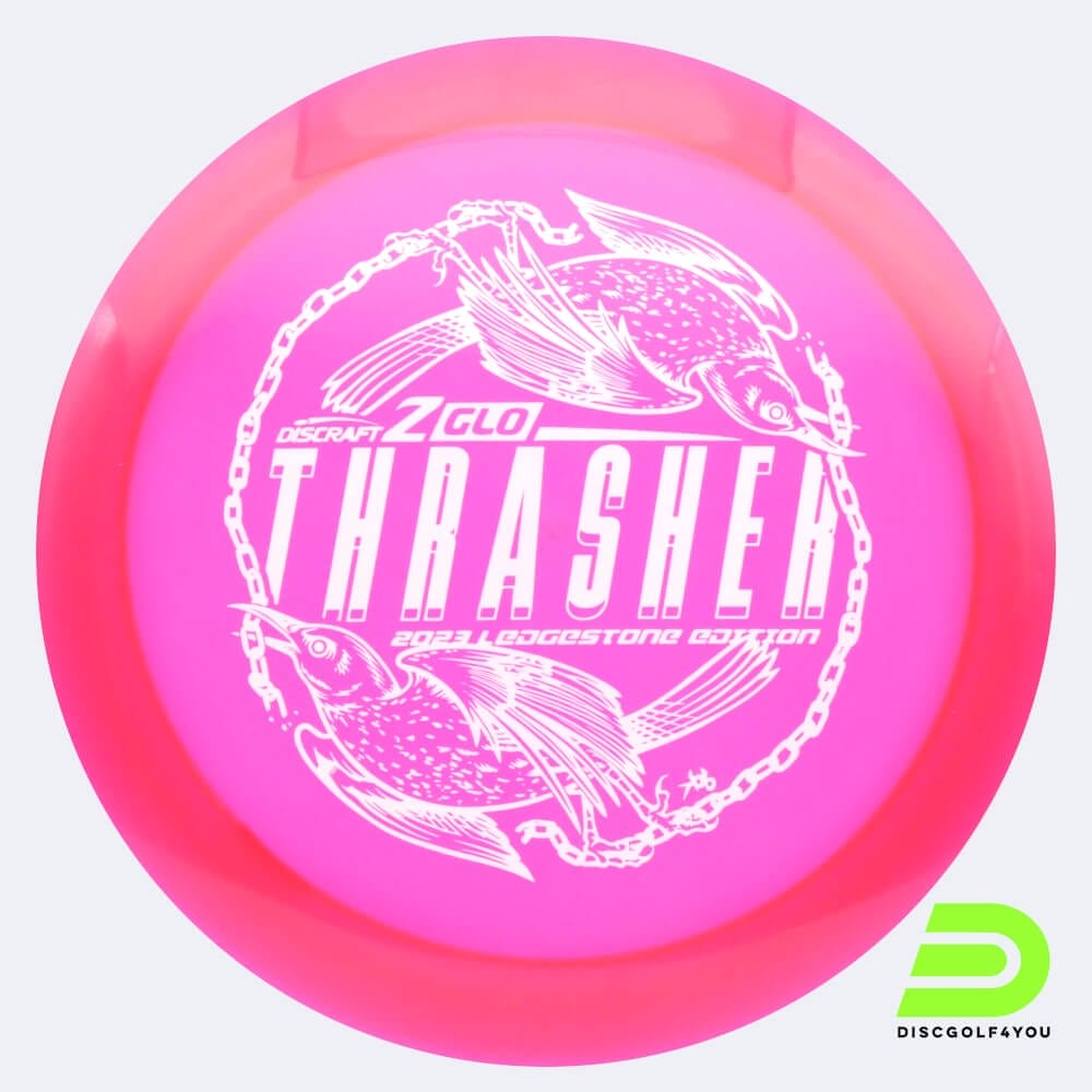 Discraft Thrasher 2023 Ledgestone Edition in pink, z glo plastic