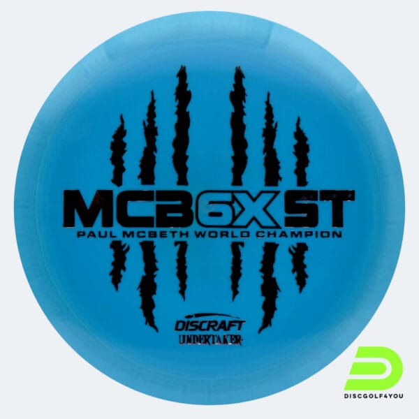 Discraft Undertaker - McBeth 6x Claw in hellblau, im ESP Kunststoff und ohne Spezialeffekt