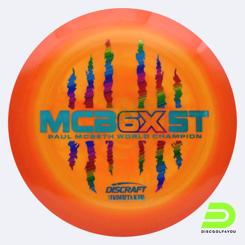 Discraft Undertaker - McBeth 6x Claw in orange, im ESP Kunststoff und burst Spezialeffekt