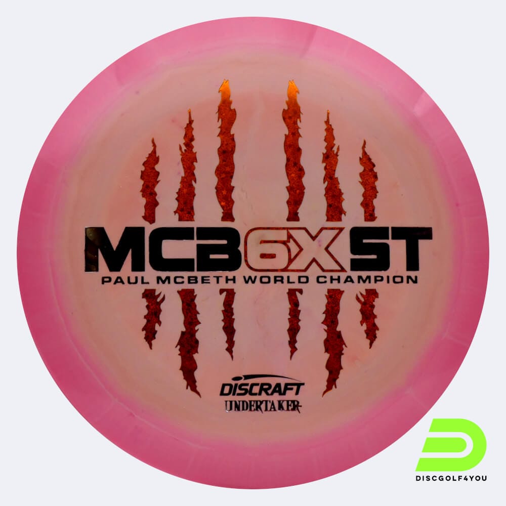 Discraft Undertaker - McBeth 6x Claw in rosa, im ESP Kunststoff und burst Spezialeffekt