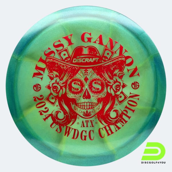 Discraft Undertaker Missy Gannon 2024 USWDGC Champion in green, z swirl plastic