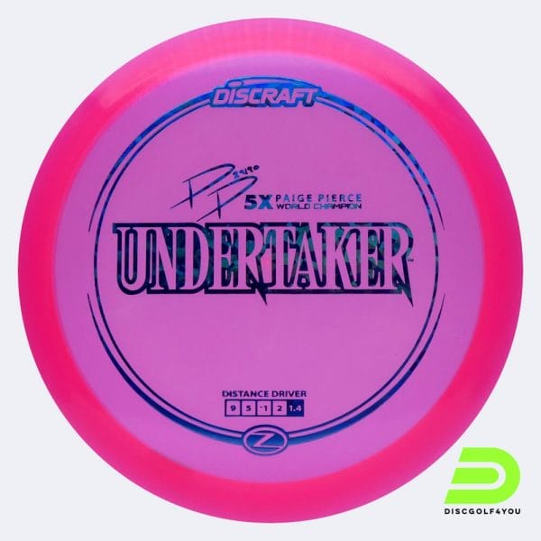Discraft Undertaker - Paige Pierce Signature Series in pink, z-line plastic