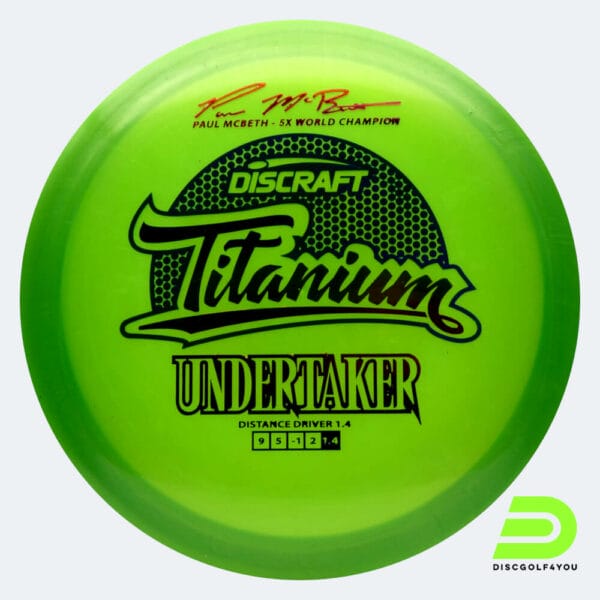 Discraft Undertaker - Paul McBeth Signature Series in green, titanium plastic