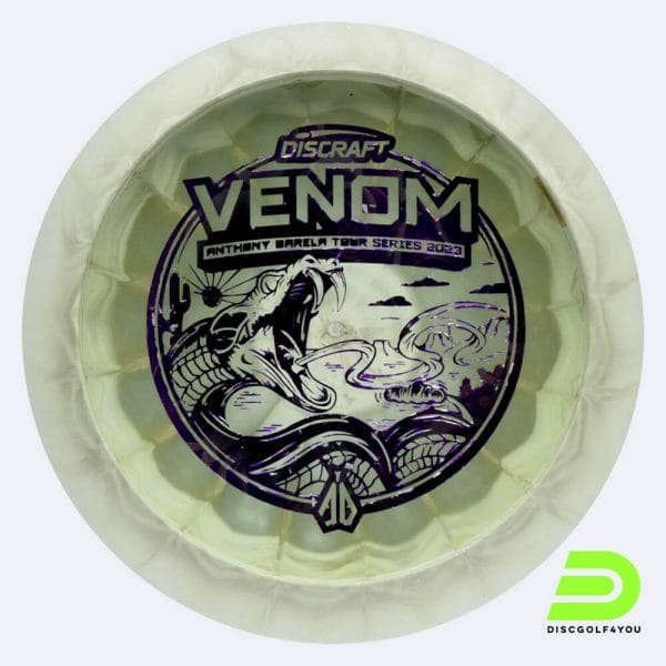 Discraft Venom Anthony Barella Tour Series 2023 in grey, esp plastic and bottomprint/burst effect