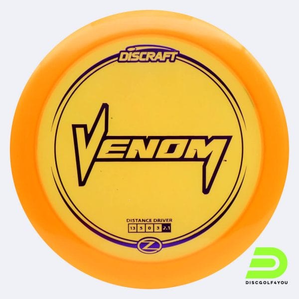 Discraft Venom in classic-orange, z-line plastic