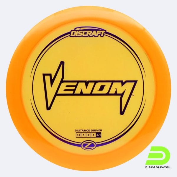 Discraft Venom in orange, im Z-Line Kunststoff und ohne Spezialeffekt