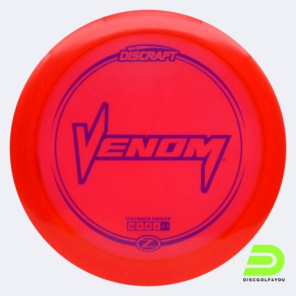Discraft Venom in red, z-line plastic